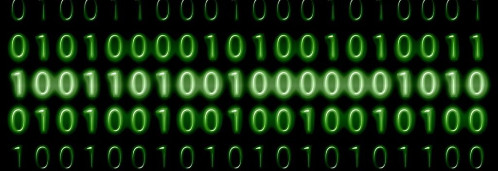 binary code representing data