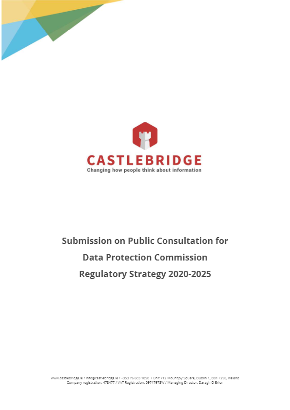 DPC Regulatory Strategy Submission cover page