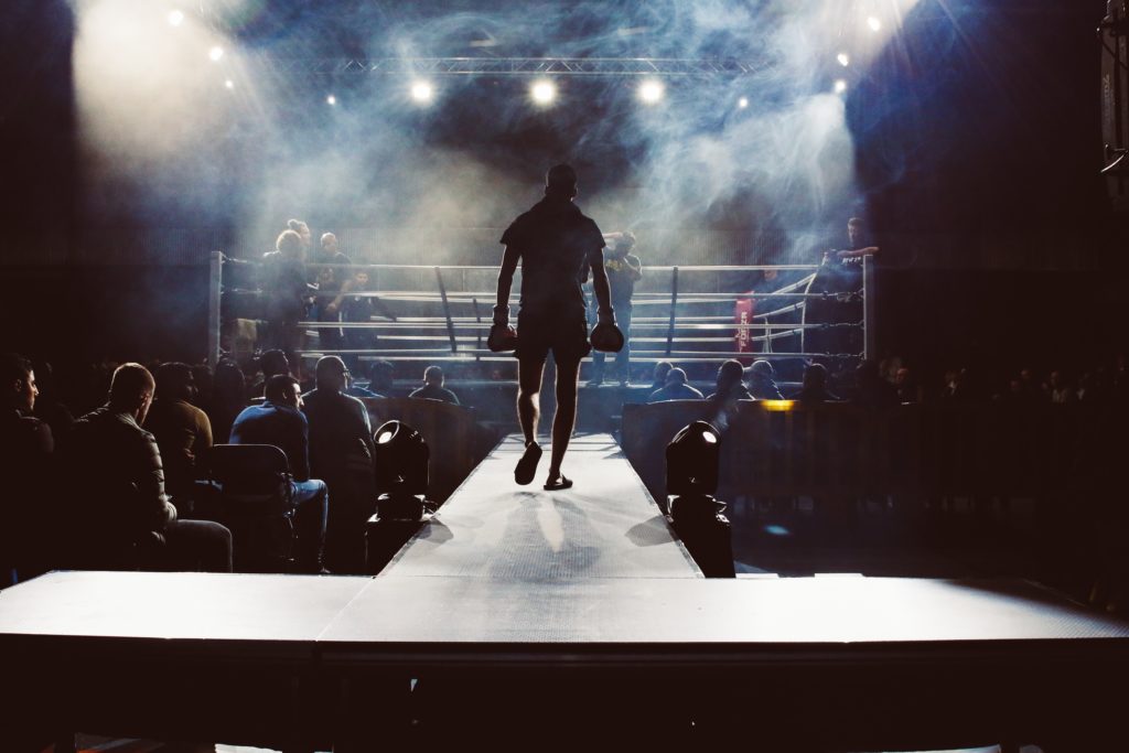 boxer walking into ring