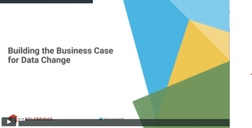 Building Business Case for Data Change webinar screenshot